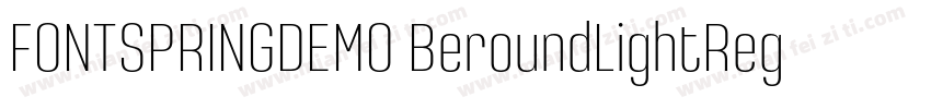 FONTSPRINGDEMO BeroundLightRegular 字体转换